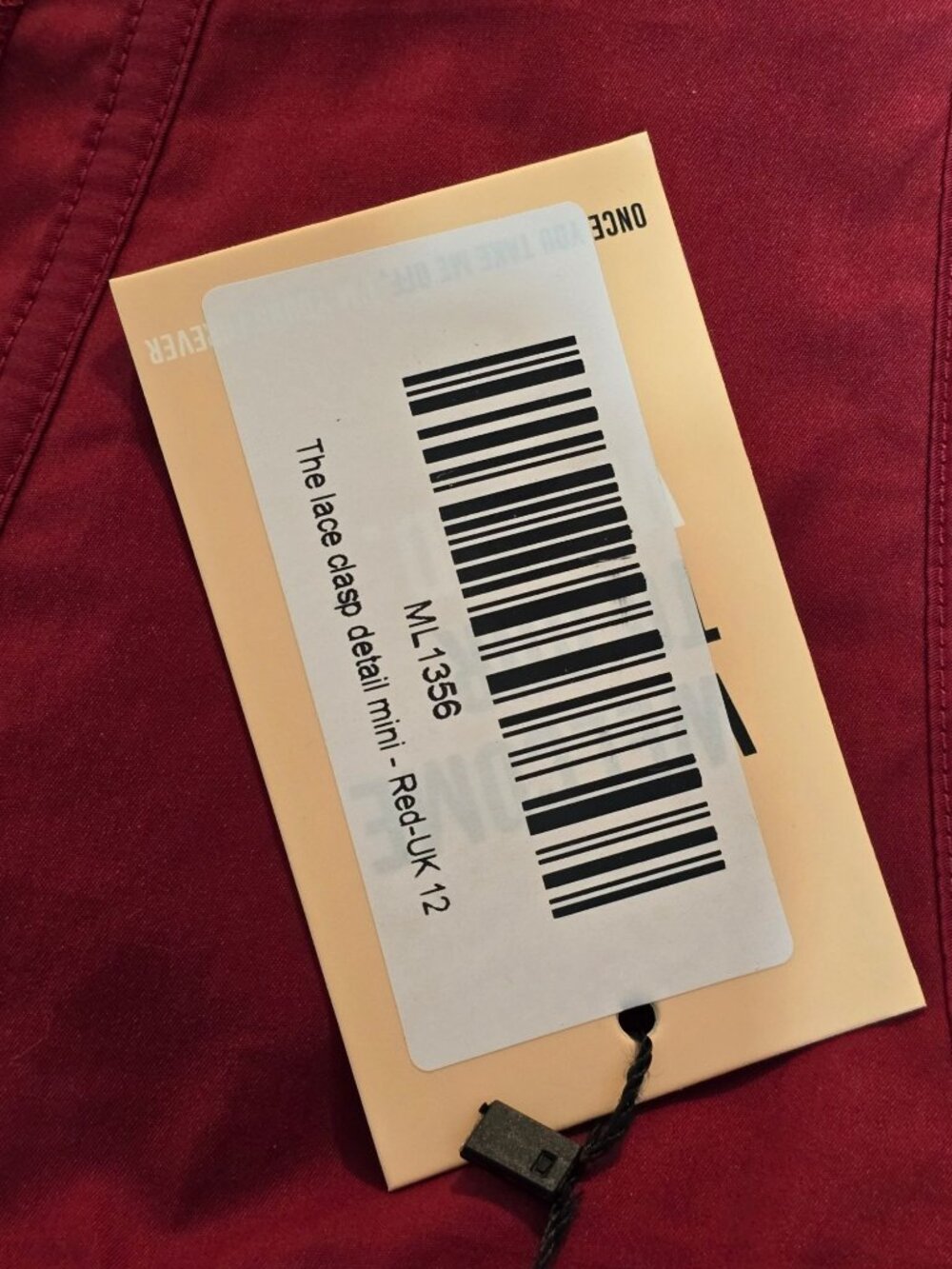 Mars the Label The Lace Clasp Detail Mini Dress, Wine Red, NWT, Sz 8US/12UK - Picture 10 of 10
